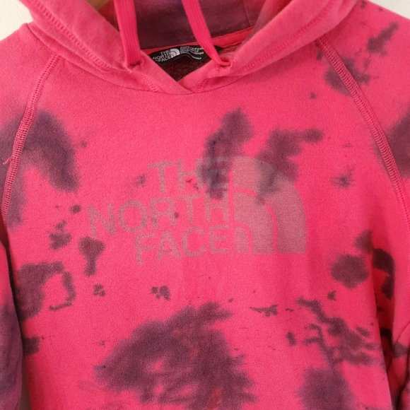 The North Face Pink Tie Dye Pullover Hoodie Sweatshirt Women's M - Picture 4 of 9